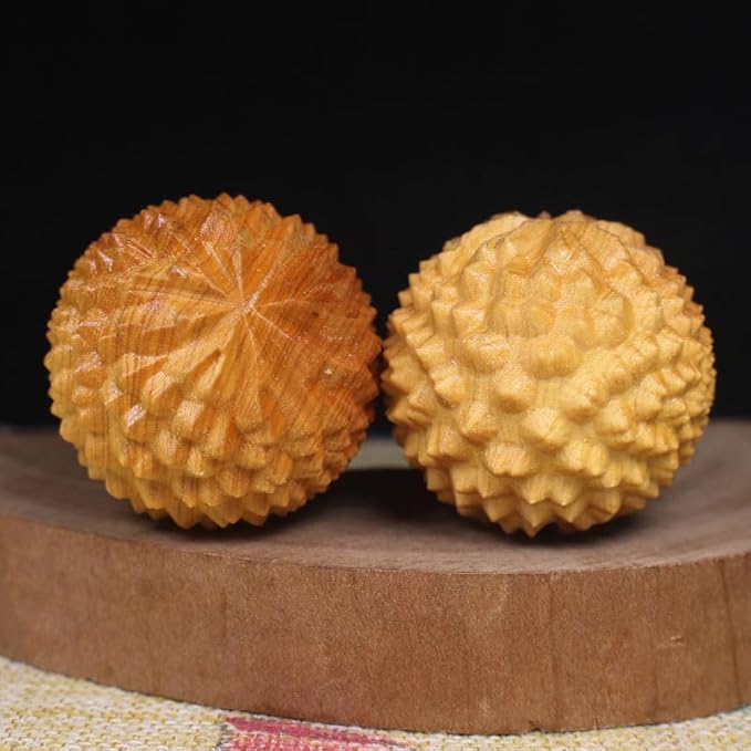 1Pairs/2pcs Relieve Stress Tension with Thuja Wooden Hand Massage Ball for Yoga Meditation Exercise Ball Massage Tools Wooden Crafts