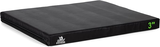 Champion Sports Foam Plyometric Box, Black - Durable Jump Boxes for Training with Handles, Hook and Loop Flaps - Stackable Plyo Box Jumps for Gym - Multiple Sizes