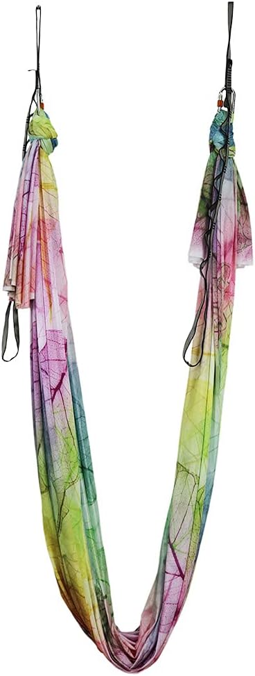 Aerial Yoga Hammock Aerial Pilates Silk Yoga Swing Set Inversion Equipment include daisy Chain, Pose Guide 5.5 yards