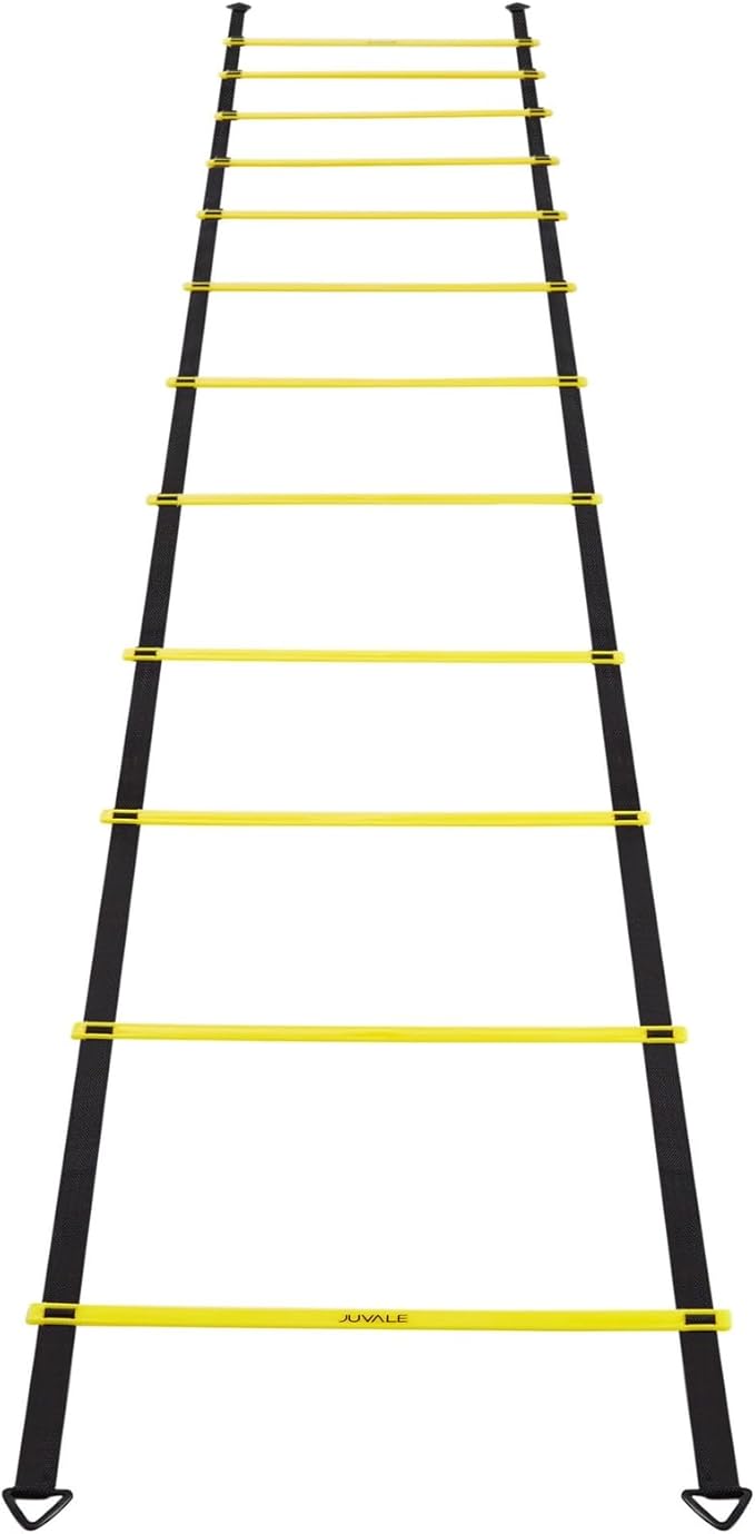 Juvale Adjustable Agility Ladder Set - Football Footwork Ladder Drills - Agility Cone Drills for Soccer Training - Parachute Speed Training - 20 Ft, 6 Cones & Parachute