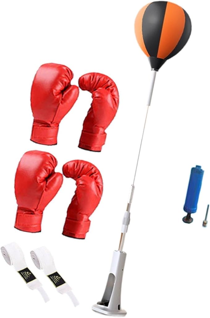 Boxing Reaction Ball Reflection Training Equipment Adjustable Height for Kids Adults Boxing Punching Bag for Fitness Exercise, Style D