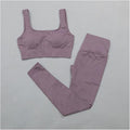 Women Gym Suit Fitness Set Sports Clothing Women Gym Clothing Yoga Clothing Yoga Sets Fitness Suit (Color : Deep Purple Bra Set, Size : Medium)