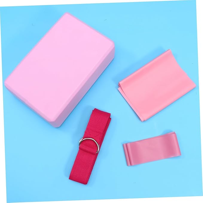 Yoga Tool Kit Yoga Mat Straps Blocks Resistance Ring Latex Pull Towel Stretching Accessories Fitness Set