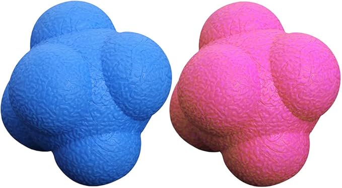 Reaction Ball,Hexagonal Agility Ball for Towards Training Improvement Of Hand-Eyereaction and Agility Coordination Reflex Exercise Sports,Can Improve The Concentration Of Teenagers and Adults(2 Pcs)