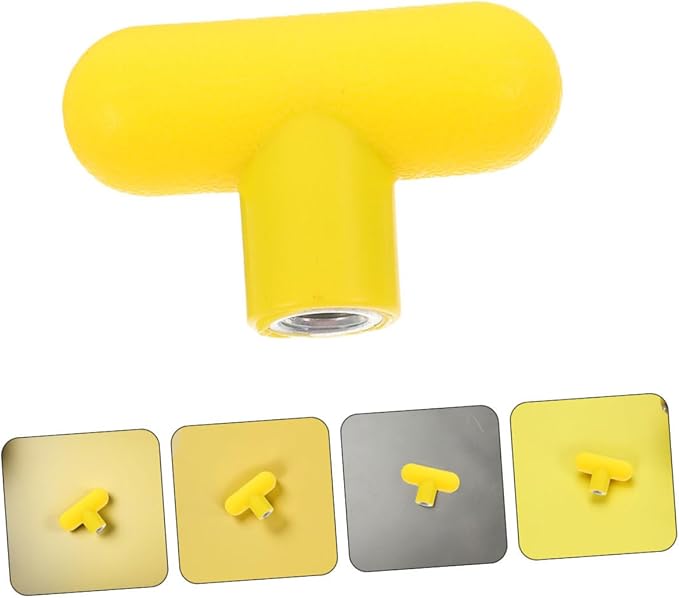 Zerodeko 2pcs Fitness Equipment Revolving Handle with Ball Knob Insert Pin for Cable Machine Attachments Heavy Duty Exercise Handles for Strength Training Ergonomic Comfort Yellow