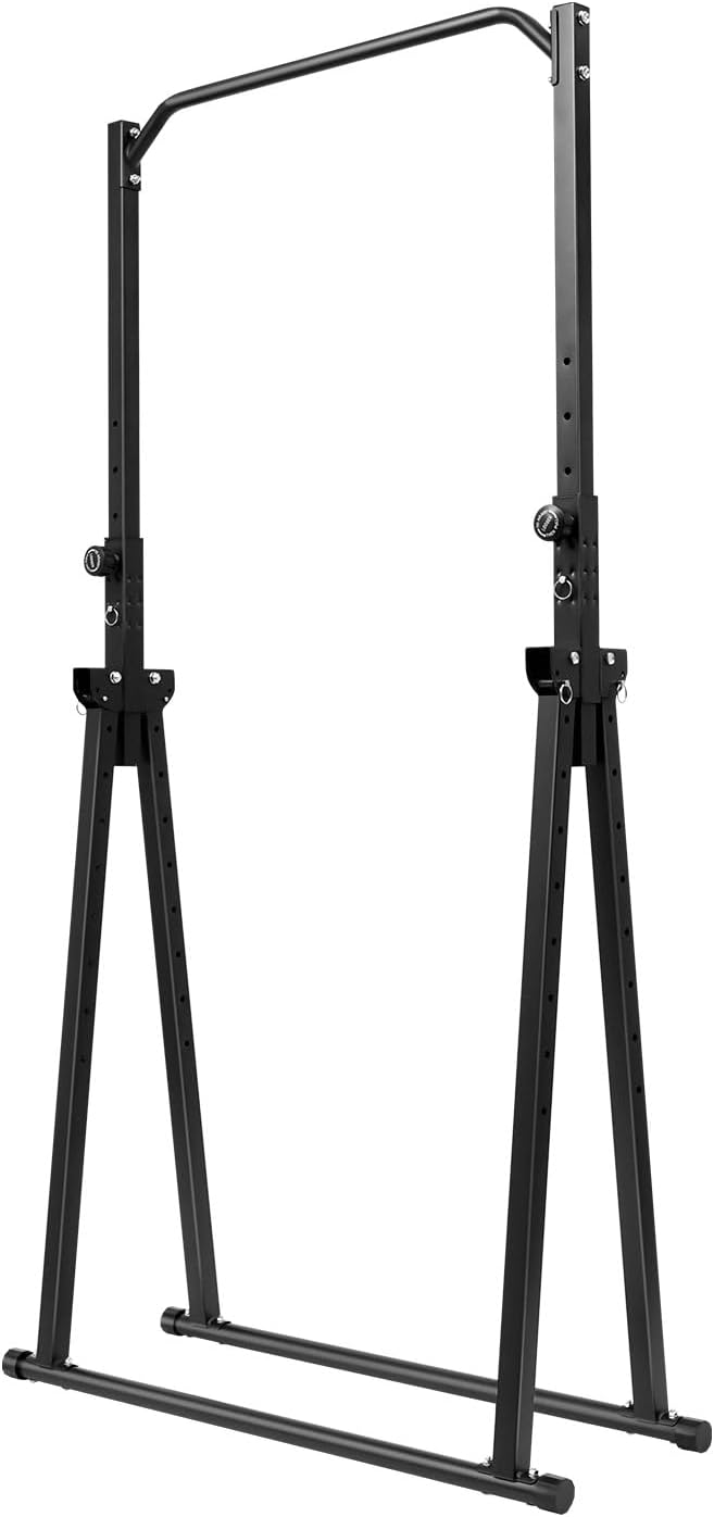 Pull Up Station, Triangular Design Power Tower Foldable Pull Up Bar Station, Height Adjustable Multi-Function Tower Workout Dip Stand For Home Gym Strength Training Equipment (440.92lbs)
