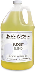 Best of Nature Budget Blend Massage & Body Oil - Affordable, Lightweight Moisturizer for Therapists & Spas, Half Gallon (64 fl oz) Bulk Size