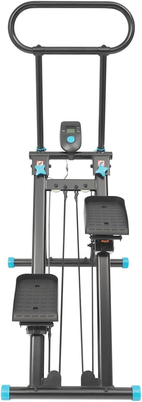 Stair Stepper Vertical Climber Machine with LCD Screen Compact Folding Cardio Exercise Climber Stair Climber for Living Rooms, Home Gyms, Apartments Foldable Design 300 lbs Capacity
