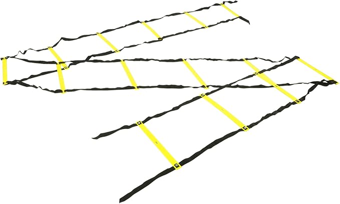 7M 14 Rung Agility Speed Ladder Stairs, Adjustable Training Ladder for Soccer Football Fitness, Non - Slip PP Agility Ladder with Angle Mark for Athletes and Coaches