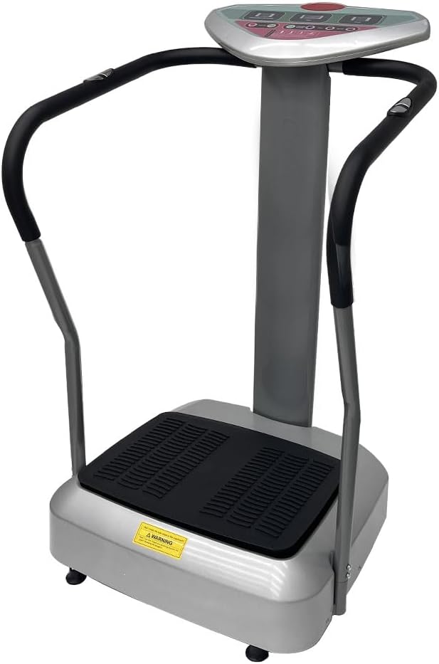 INTSUPERMAI Vibration Plate Exercise Machine with Handles, 110V 200W Whole Body Vibration Platform Exercise Machine, Whole Body Vibration Plate with Adjustable Speed Max 330lbs Capacity