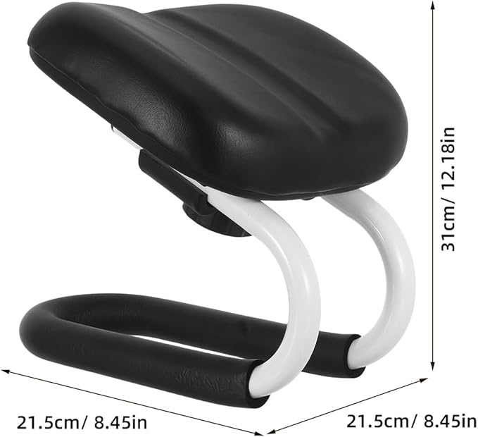 Cabilock Adjustable Bench with Non-Slip Padded Seat, Portable Seiza Floor Stool for Prayer, Black Cushion Bench for Home and Travel