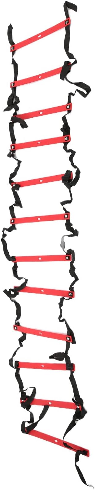 Fixed Agility Ladder for Football Training, Speed Rope Ladder with 12 Rungs, Bright Color Footwork Ladder for Soccer Drills, 6M Durable PP Sports Ladder for Team and