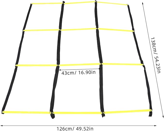 GANAZONO Agility Ladder Speed Training Football Ladder Lightweight Foldable for Soccer Drills and Athletic Agility Exercises