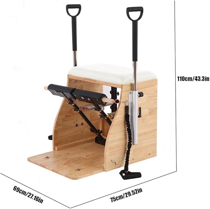 Pilates Chair, Wooden Split-Pedal Chair, and Combination Chair Set, Suitable for Home and Studio use.