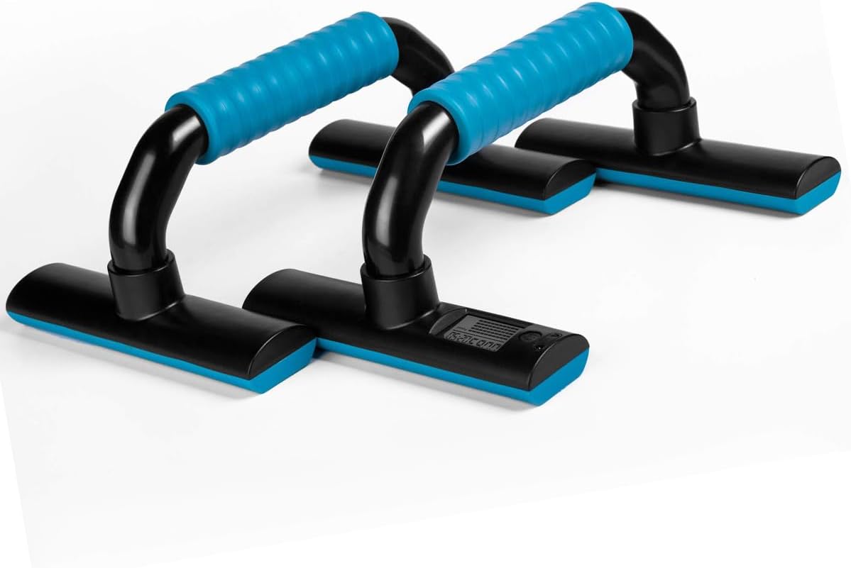 Push Up Bars Strength Training - Pushup Handles With Rubber Grip, Home Fitness Equipment with Anti-Slip Sturdy Structure Floor Workouts Push Up Stands for Man Women