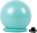 Yoga Ball Chair,Yoga Ball，Exercise Ball, Yoga Ball Chair Ergonomic Exercise Ball Stool with Base Stability Yoga Ball Chair for Adults Pregnancy Fat People Comfort Balance(Blue,55cm ( 21 5/8" ))