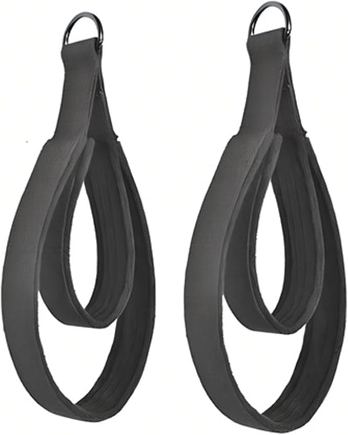 1 Pair Pilates Double Loop Strap For Reformer Fitness D-Rings Handle Yoga Exercise Accessory For Home Gym Workout Fitness D Rings Workout