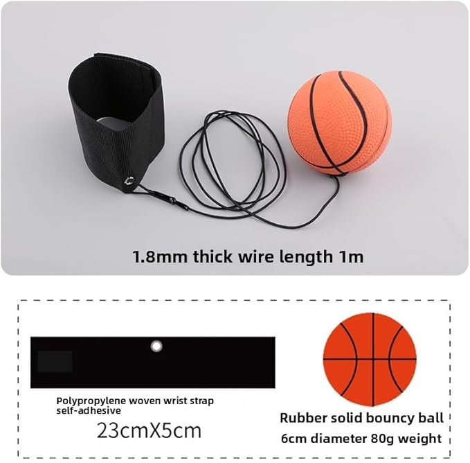 Wrist Rebound Ball (4 Seasons Universal)| Premium Rubber Wear-Resistant| Reaction Training Hand-Brain Coordination| Prevents Dementia for Adults/Seniors - Fitness/Outdoor/Party Essential