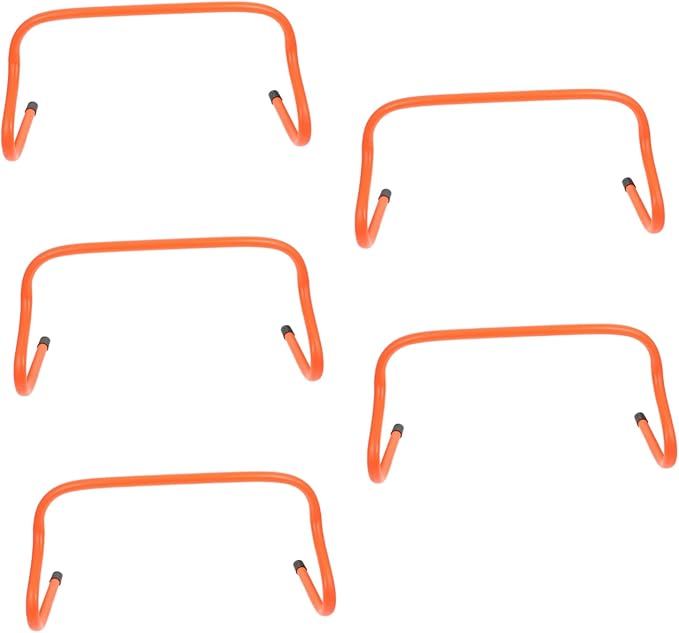 5pcs Football Training Hurdles for Agility and Flexibility High Outdoor Training Racks Orange for Soccer Football and Athletic Speed Exercises