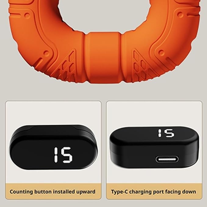 Hand Grip Strengthener with Counting and Pages, Rechargeable Digital Grip Strength Tester, LED Display, Hand Grips Exerciser Equipment for Strength Training-Forearm-Gripper-Finger