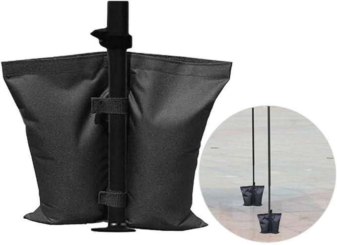 4pcs Oxford Cloth Black Tent Solid Sandbag Large Capacity Good Tight Outdoor Parasol Umbrella Sand Bag