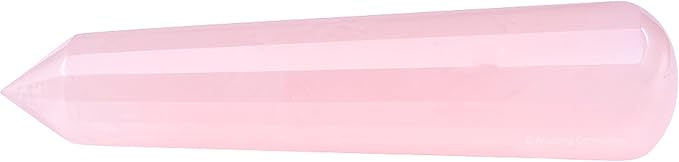 Amazing Gemstone Rose Quartz Crystal Wand Massage Stick - Pelvic Wand Gua Sha for Adults - Crystals and Healing Stones Massage Wands for Adults Gifts (Pointed)