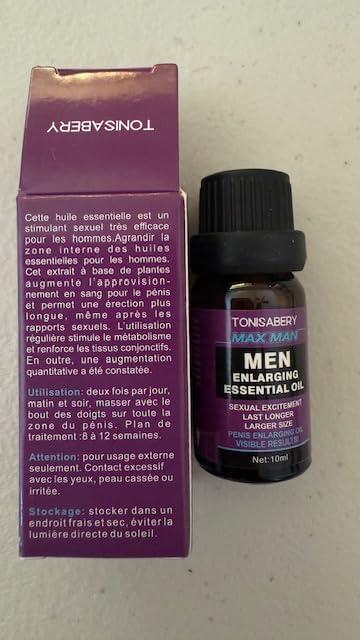 Tonisabery Max Man Essential Oil for Men Massage by Tonisaberey – 10ml (Purple)
