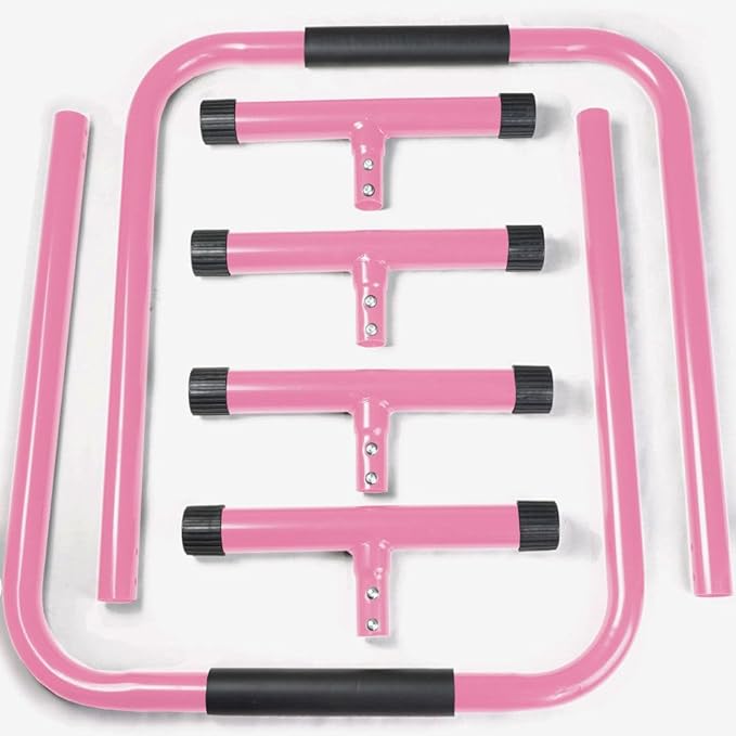 Titan Fitness Pink Dip Stand Station, Adjustable Height Upper Body Stabilizer Parallettes, Rated 300 LB for Tricep Dips, Pull-Ups, Push-Ups, L-Sits