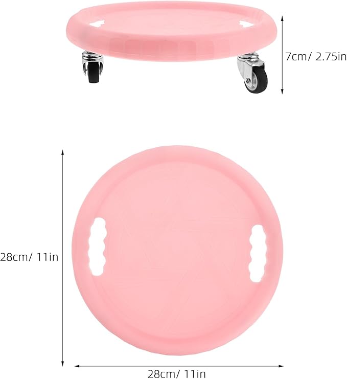 Ab Roller Wheel and Workout Sliding Board Core Muscle Trainer with Silent Smooth Rolling, Pink Fitness Sliders for Home Workout, Abdominal Exercise Roller and Core Strength