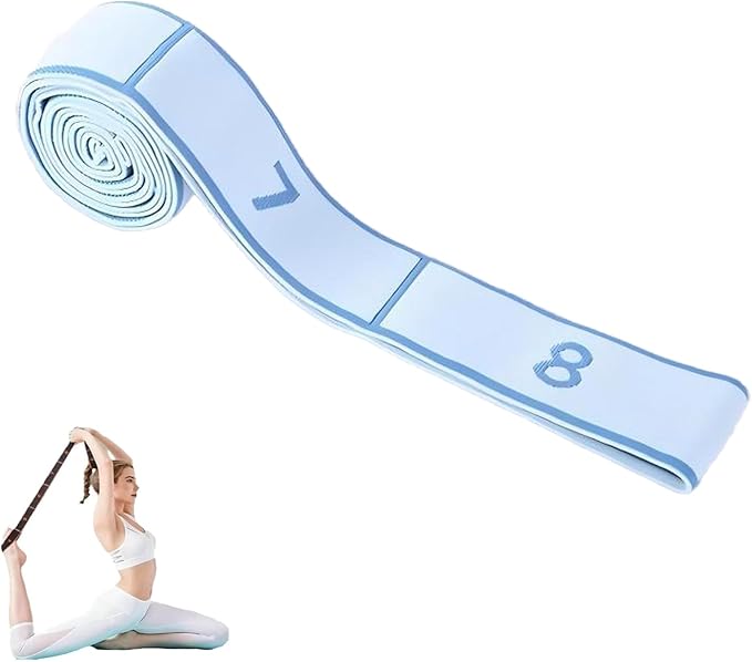 Fitness Resistance Bands for Stretching and Yoga, Number Stretch Resistance Band with Clear Markings, 8/10/12 Section Stretch Band for Fitness, Pilates, Dance, Full Body Workout