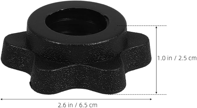 Totority 10pcs Dumbbell Fastener Plastic Six-Sided Nut Locking Weight Holders 25mm for Home Fitness Strength Training Equipment