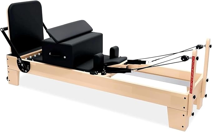 Professional Pilates Reformer Machine with Jumpboard, Reformer Box, and Foot Straps – Studio-Grade Pilates Equipment for Home Use, Adjustable Resistance & Smooth Glide System