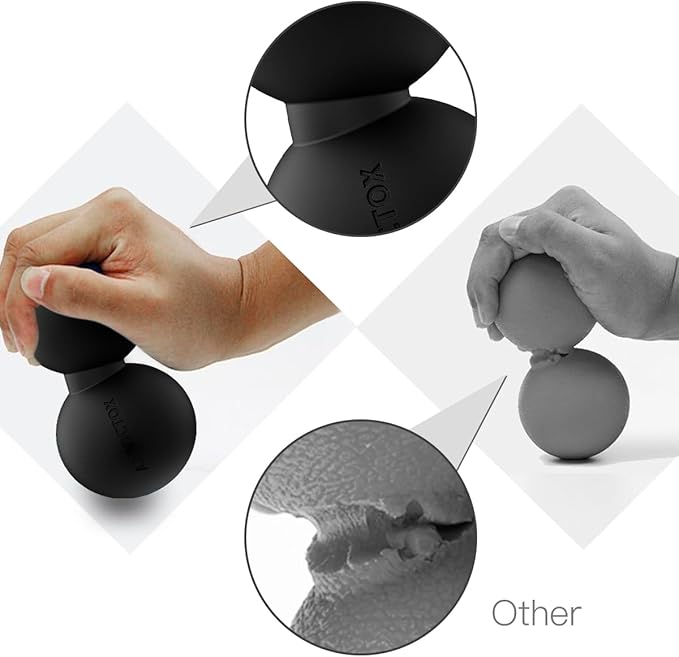 Peanut Massage Ball,Double Lacrosse Ball for Neck Sore Muscles,Medium Density Myofascial Release Massager Ball for Deep-Tissue Massage Muscle Knots Yoga Therapy(Black)
