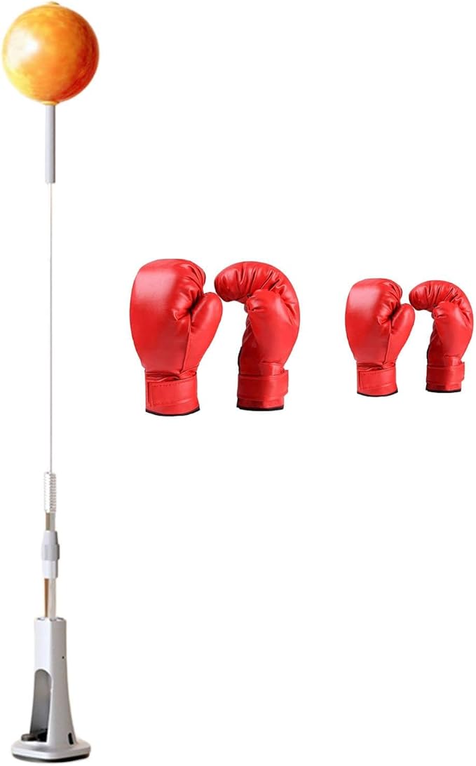 Boxing Reaction Ball Boxing Speed Ball Height Adjustable Home Gym Fitness Workout Floor Standing Boxing Equipment Reflex Ball
