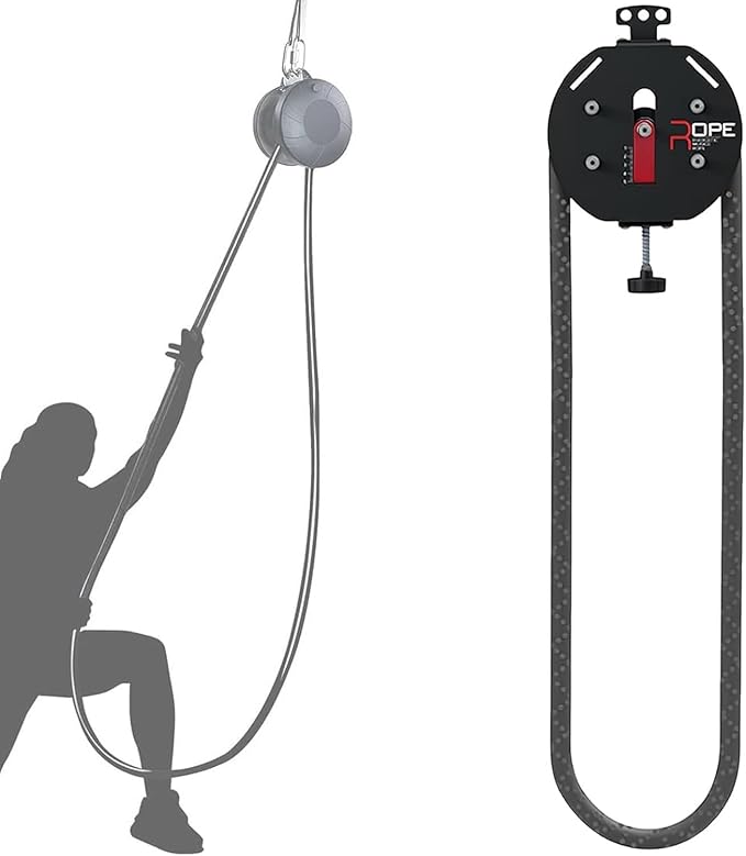Endless Rope Trainer, Portable Cable Pulley System, Pulley Cable Machine System with 30kg/330lb Adjustable Resistance, Home Gym Equipment, for Grip, Arms, Back, Body Coordination Exercises