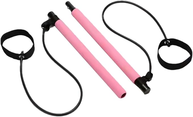Pilates Bar Kit - Sculpting Elastic Fusion Bar Pilates Stretch Lightweight, Easy Installation Portable Workout Bars Fitness Supplies for Women, Men, Boys, Girls