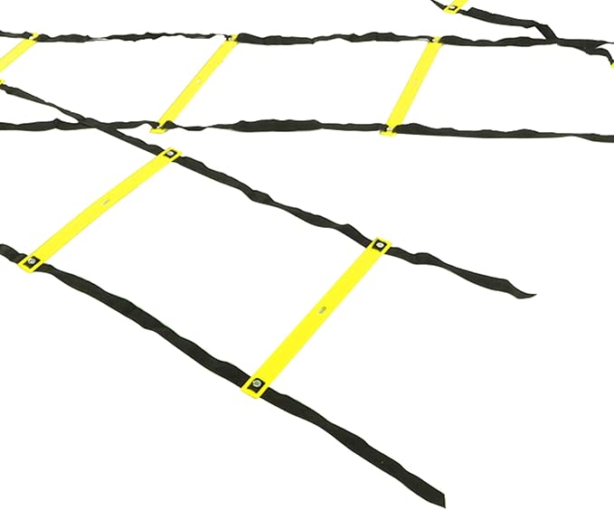 7M 14 Rung Agility Speed Ladder Stairs, Adjustable Training Ladder for Soccer Football Fitness, Non - Slip PP Agility Ladder with Angle Mark for Athletes and Coaches