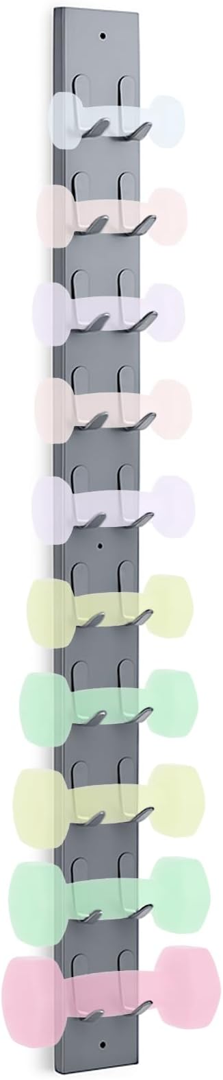 Zonon Dumbbell Wall Rack 10 Capacity Metal Heavy Duty Dumbbell Storage Holder for Space-Saving Home Gym Hardware Included