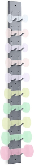 Zonon Dumbbell Wall Rack 10 Capacity Metal Heavy Duty Dumbbell Storage Holder for Space-Saving Home Gym Hardware Included