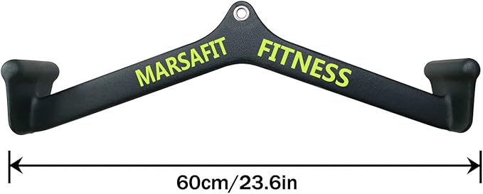 Home Gym Fitness Rowing T-bar V-bar Pulley Cable Machine Attachment, Bicep Curl Tricep LAT pulldown Bar Back Strength Training Handle Grips LAT Pull Down Bar for Seat Row Workout