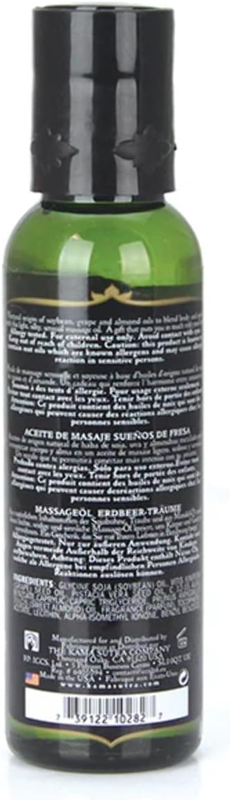 KAMA SUTRA Naturals Massage Oil - Luxurious Natural Scented Oil for Relaxing and Sensual Massages - 2 fl oz/59 ml (Strawberry Dreams)