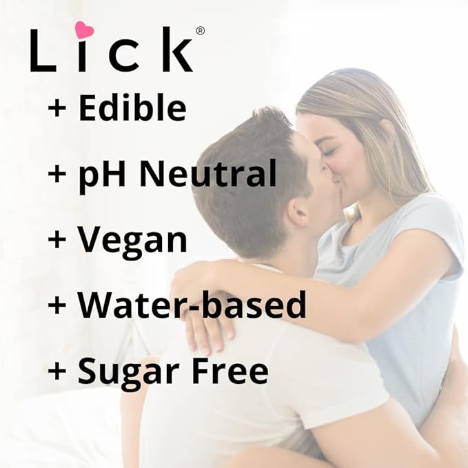 Lick Cotton Candy Flavored Massage Oil – Sweet Candy-Inspired Edible Massage Oil with Vitamin E, Silky Body-Safe Glide for Fun Couples Massage Moments, 4 oz