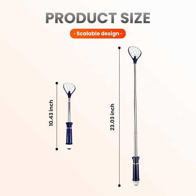 23-Inch Extendable Big Back Scratcher, Portable Double-Sided Big Back Scratcher for Rough & Soft Skin, Ideal for Men, Women & Adults, As a Gift for Friends, Parents and Loved Ones (H-Purple)