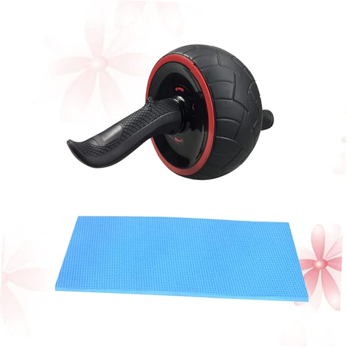 Kisangel Rubber Ab Wheel Roller Abdominal Exercise Trainer Core Knee Mat Muscle Training Tool Fitness Device
