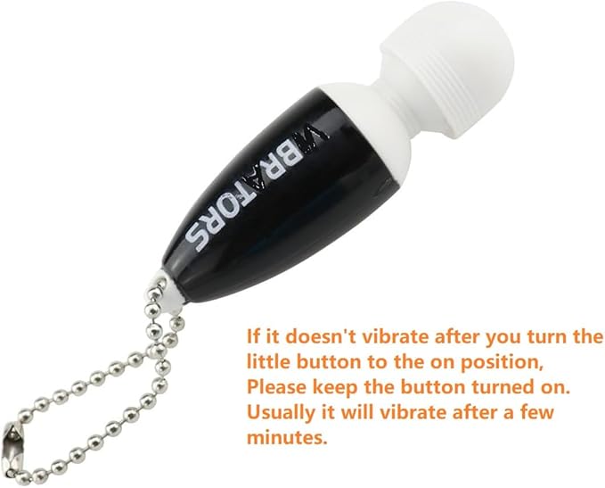Mini Portable Small Keychain Vibrating Massage Body Tool Heads Massager Pocket Toy for Women Neck Shoulder Face Back Muscles Pink and Black Color