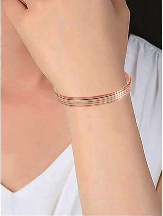 Touchstone copper bracelets | gift for men women |adjustable 100% pure solid real magnetic jewelry | handmade bracelet set combo | rope braided tibetan bangles.