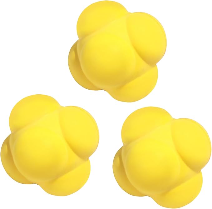 GSE Games & Sports Expert Sports Reaction Balls, Reactivity Ball for Field Training, Agility Trainer for Baseball, Rubber Bounce Balls for Hand-Eye Coordination & Speed Reflex Training