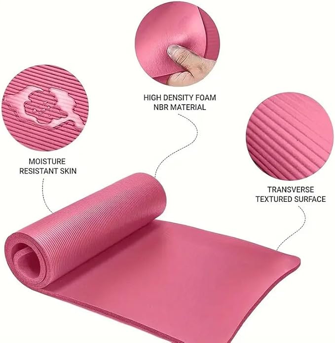 Yoga & Fitness Kit - Non-Slip 6mm Mat, Durable Resistance Tools, Premium Jump Rope, Adjustable Bag, Thigh Trainer | Home Workout & Pilates Essentials for Beginners