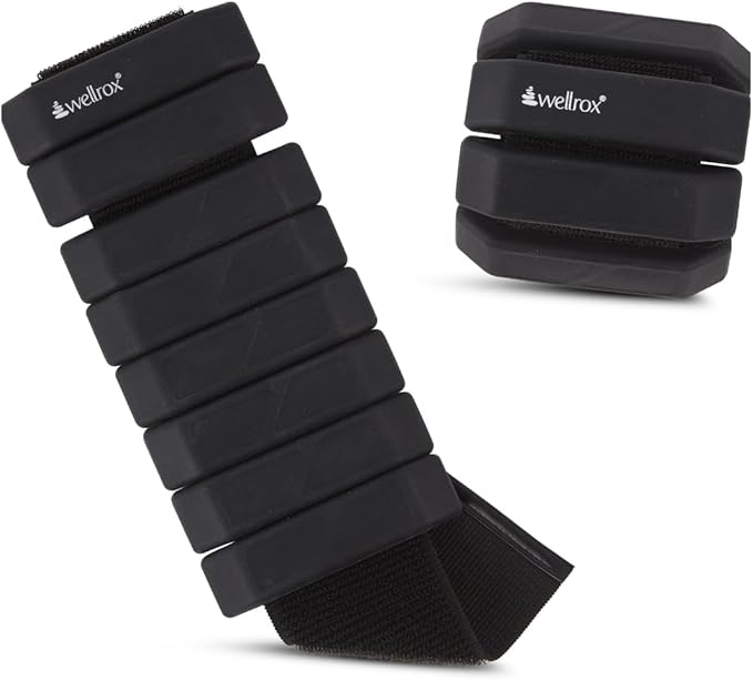Wellrox Weighted Bangles – Adjustable Ankle and Wrist Weights for Women & Men – Set of Ankle Weights 2 lbs (1 lb Each Wrist Weight) | Weighted Arm Bands for Pilates, Yoga, Running & Walking