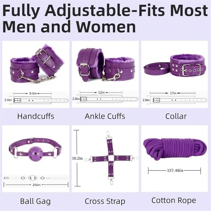 Novelty 12 Piece Leather Multi-Purpose Pilates Training Set (Purple), Indoor Hip and Wrist Sports Fun Dice Accessories, Couple Gift